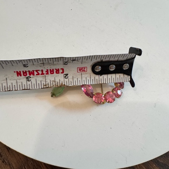 Vintage Juliana Brooch Pin Pendant Pink And Green unsigned - Picture 3 of 5